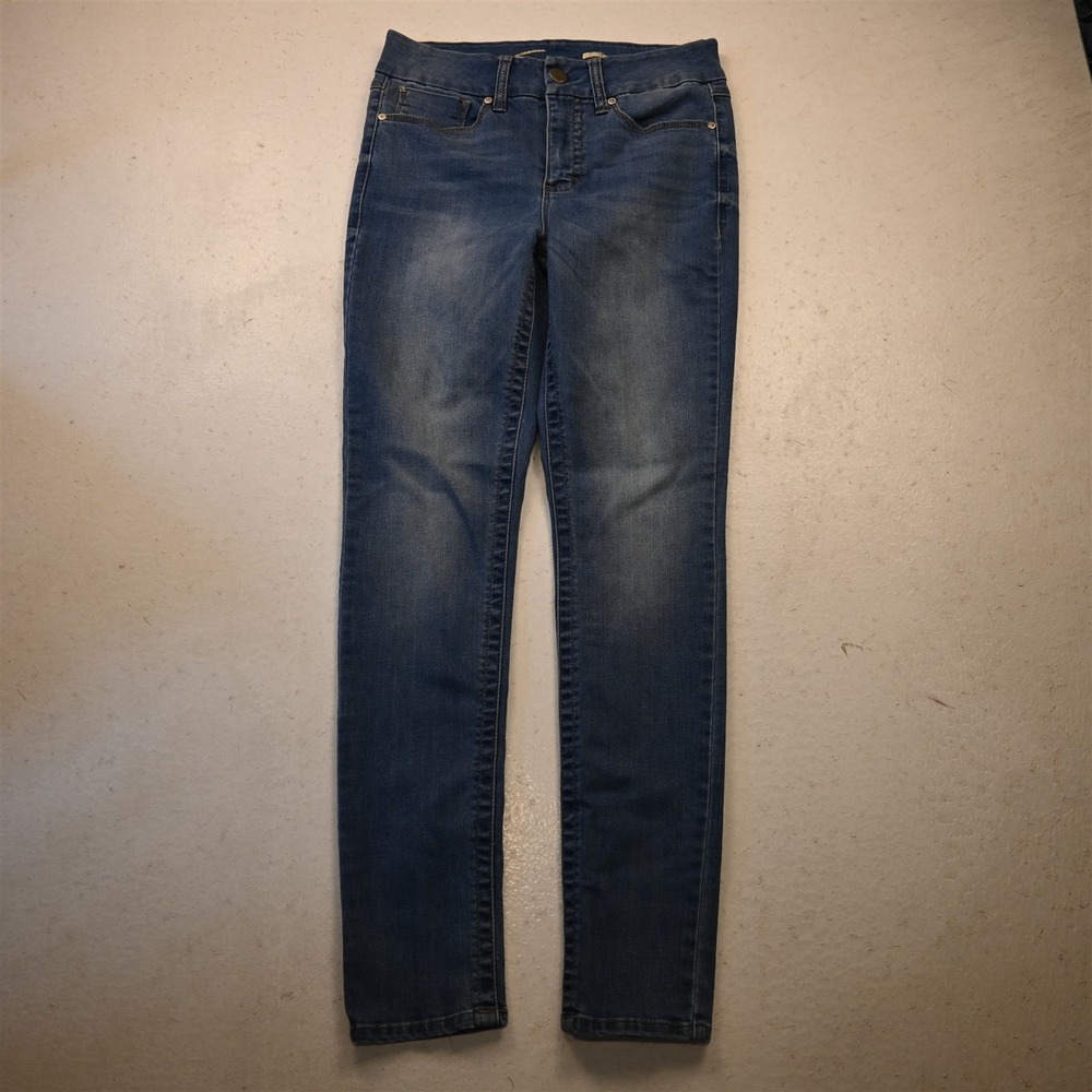 Seven7 6 High Rise Skinny Medium Stretch Denim Womens Jeans